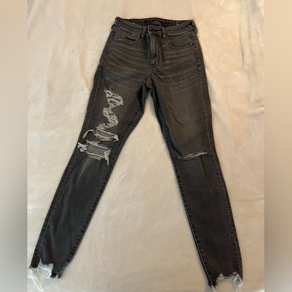 Women’s Grey Ripped Jeans